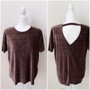 NWT Fourteenth Place Soft Open Back Tee Shirt